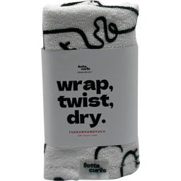 lotta curls Turban za lase - black/white