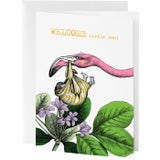 Pabuku Bigliettino "WELCOME flamingo"