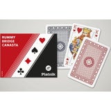 Card Deck for Rummy Bridge Canasta - Standard Image, 2 x 55 Cards 