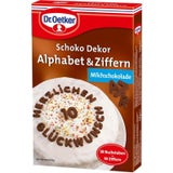 Dr. Oetker Chocolade Decoratie Letters & Cijfers
